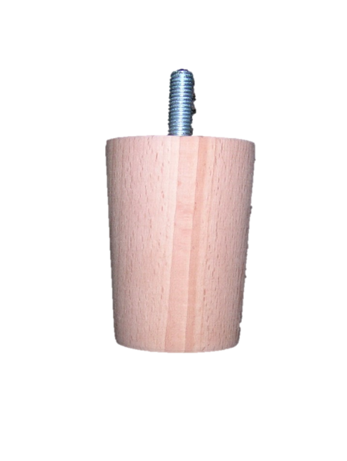 Möbelfuß ROY No. 2 aus Buche gd. inkl. 8 mm Stockschraube